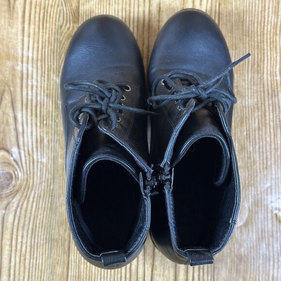 Top Moda Chunky Platform Combat Boots Black Size 9 Lug Sole Lace Up Goth Y2K - Picture 9 of 9